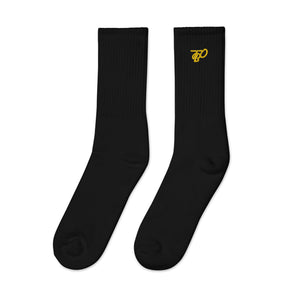 TBO Embroidered Gold Logo Socks