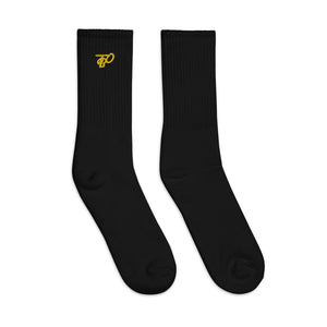 TBO Embroidered Gold Logo Socks