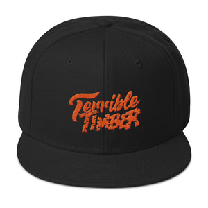 TBO x Terrible Timber Snapback Hat (Black or Black/Orange)