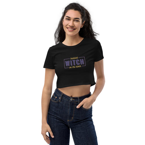 TBO Baddest Witch On The Block Halloween Crop Top