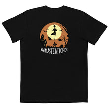 Load image into Gallery viewer, Team Blackout Namaste Witches Halloween Pocket Tee